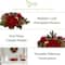 14" Poinsettia, Berry & Golden Pinecone Candelabrum Artificial Arrangement